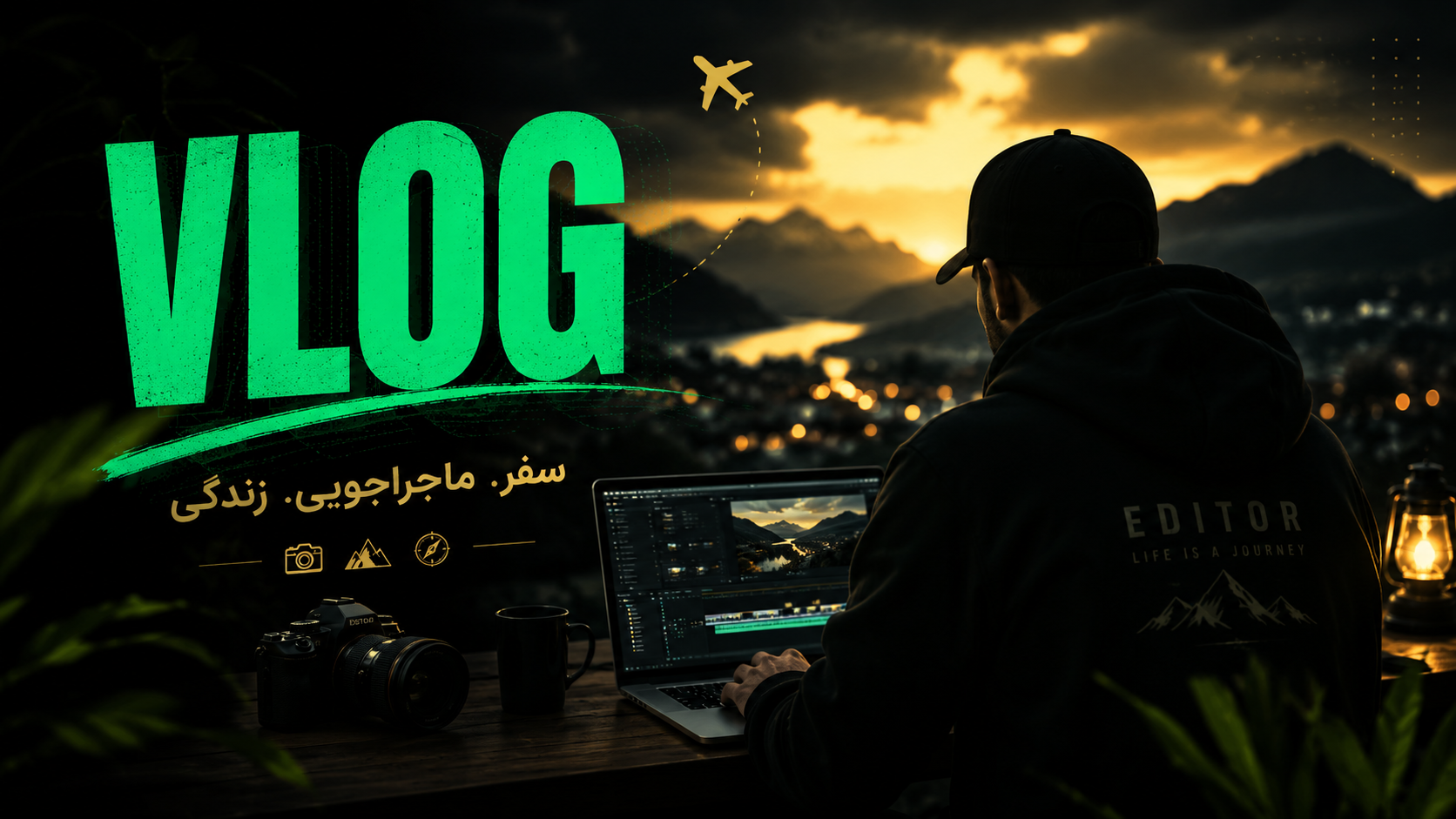 نمونه کار ادیت حرفه‌ای و سینمایی برای ولاگ یوتیوب